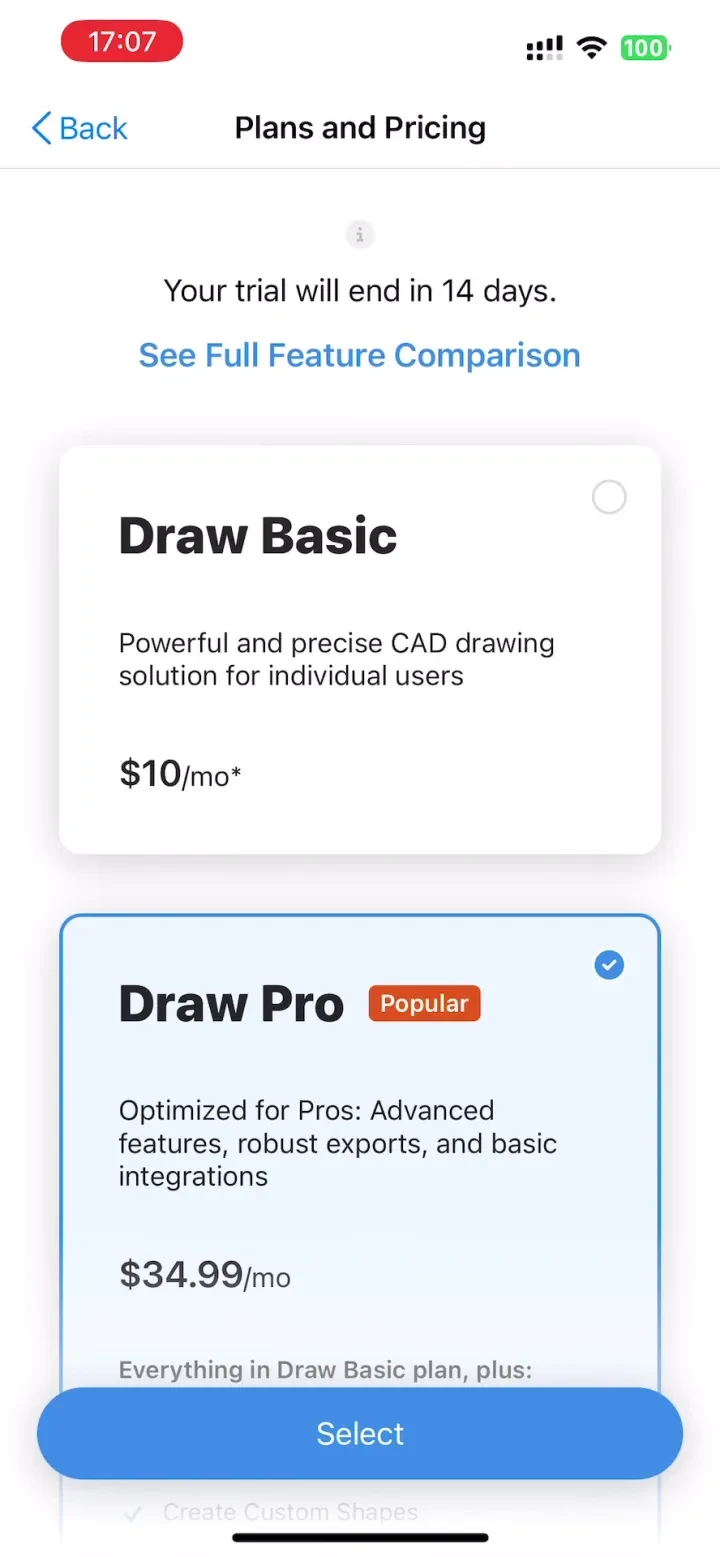 ArcSite: Floor Plans and CAD paywall screenshot