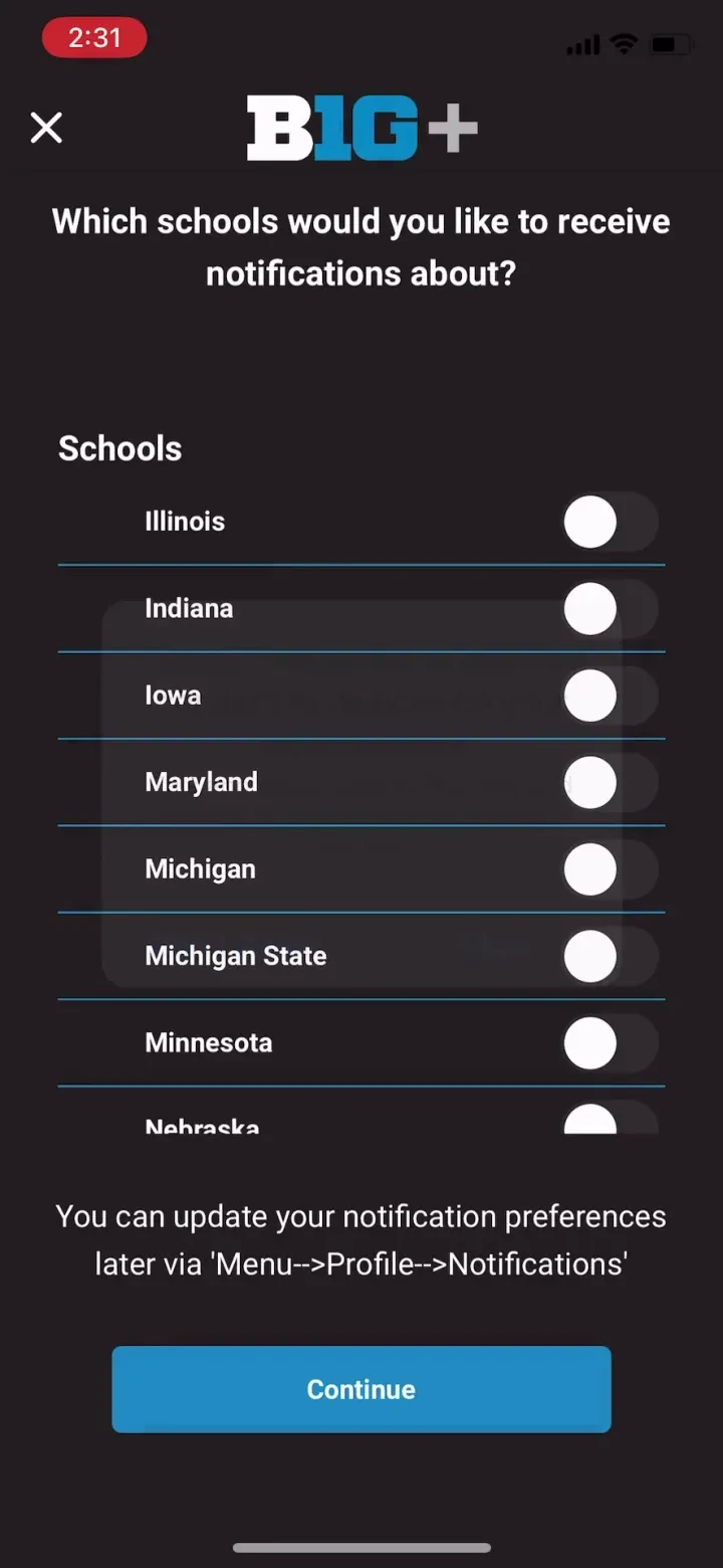 B1G+: Watch College Sports screenshot 4