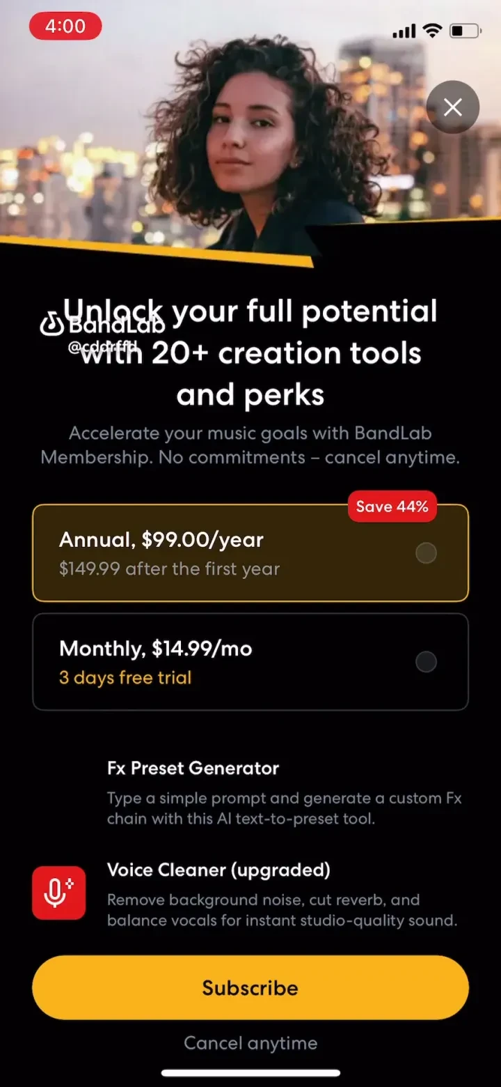 BandLab – Music Maker & Beats paywall screenshot