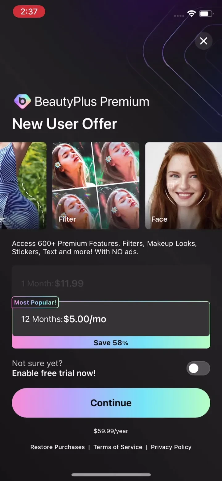 BeautyPlus-Selfie Photo Editor screenshot 3
