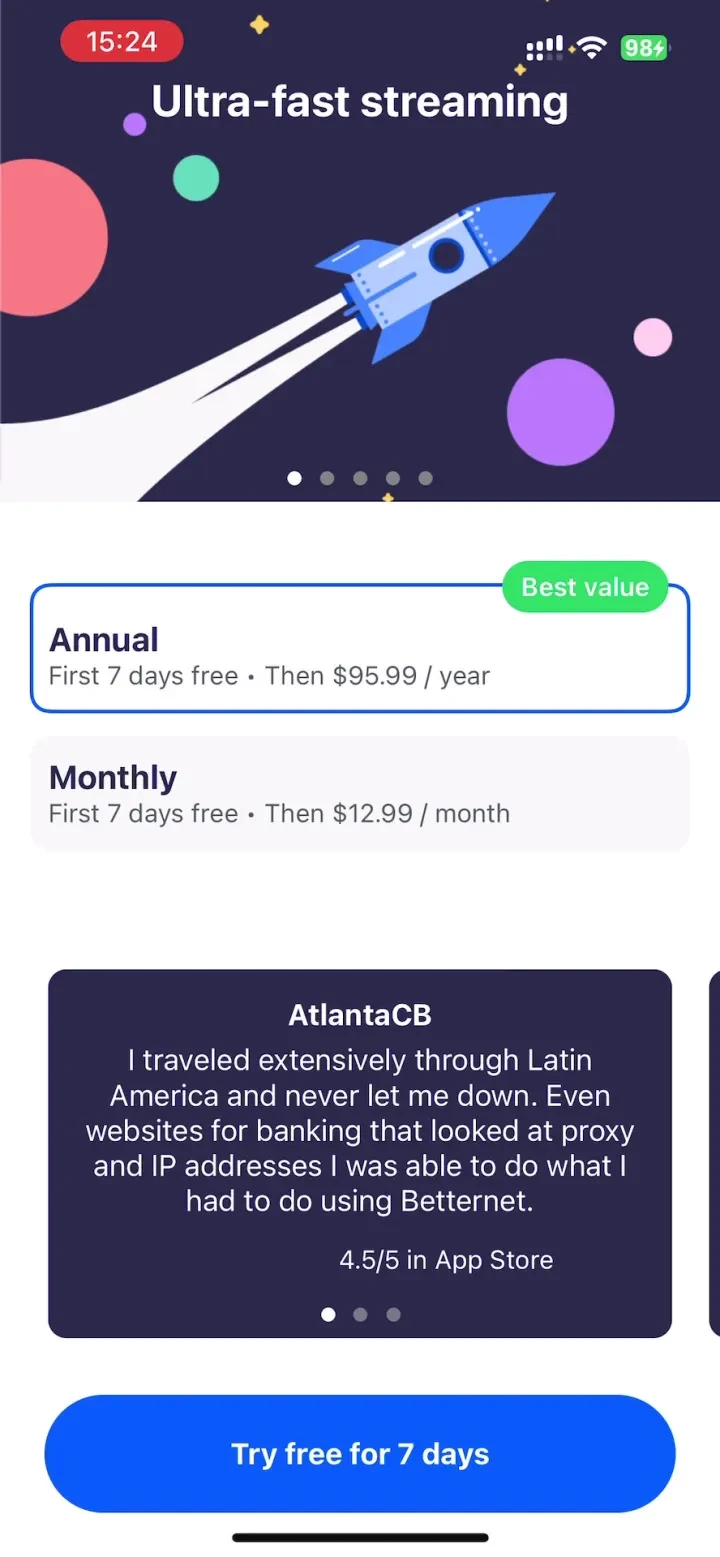 Betternet VPN: Best VPN Proxy screenshot 3