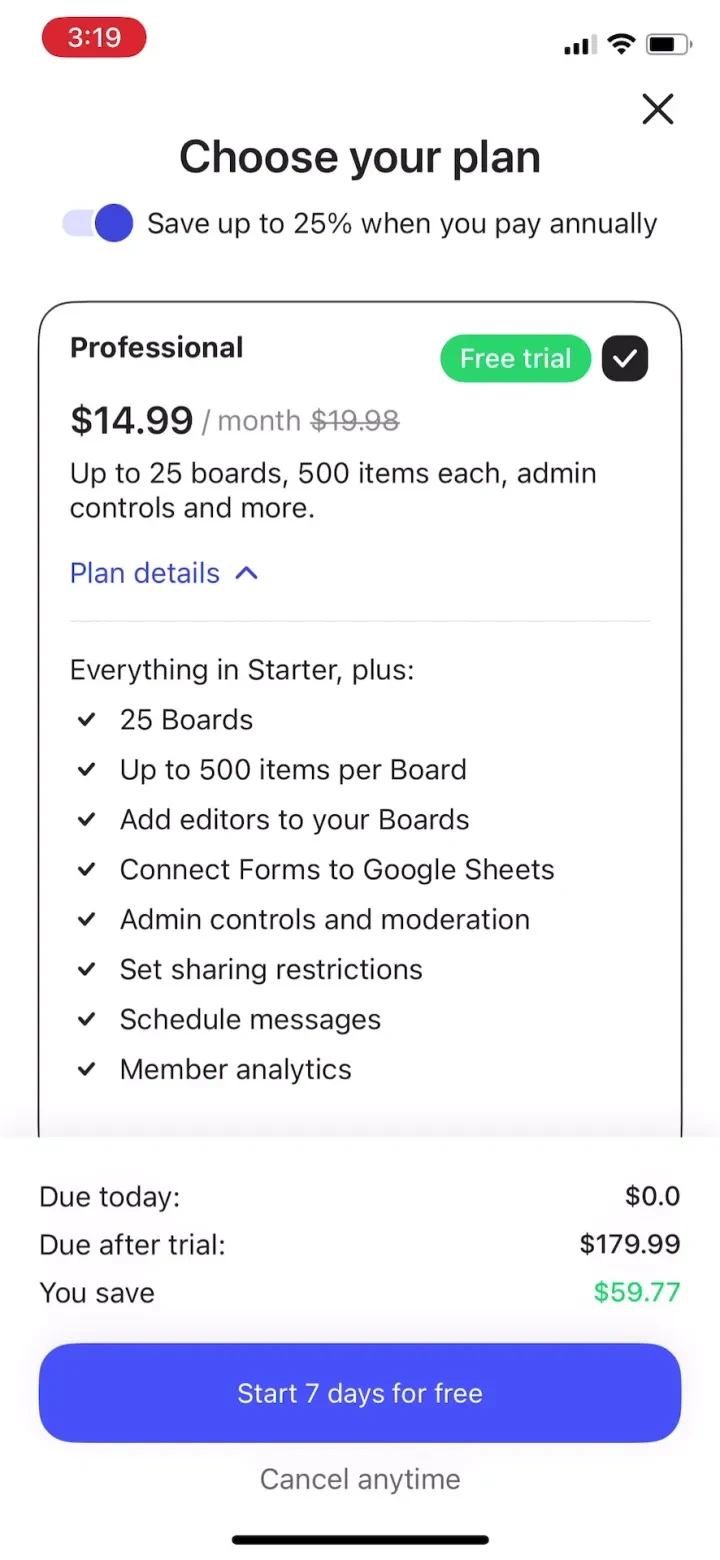 Boards.com paywall screenshot