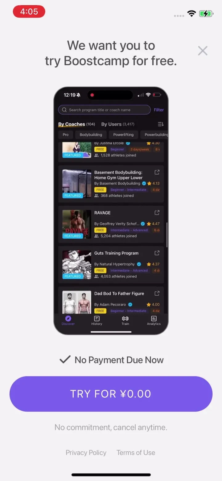 Boostcamp: Workout Programs screenshot 4