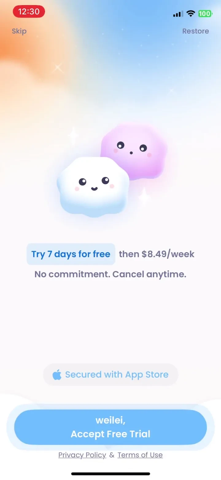 Breeze: Start Self-Discovery paywall screenshot