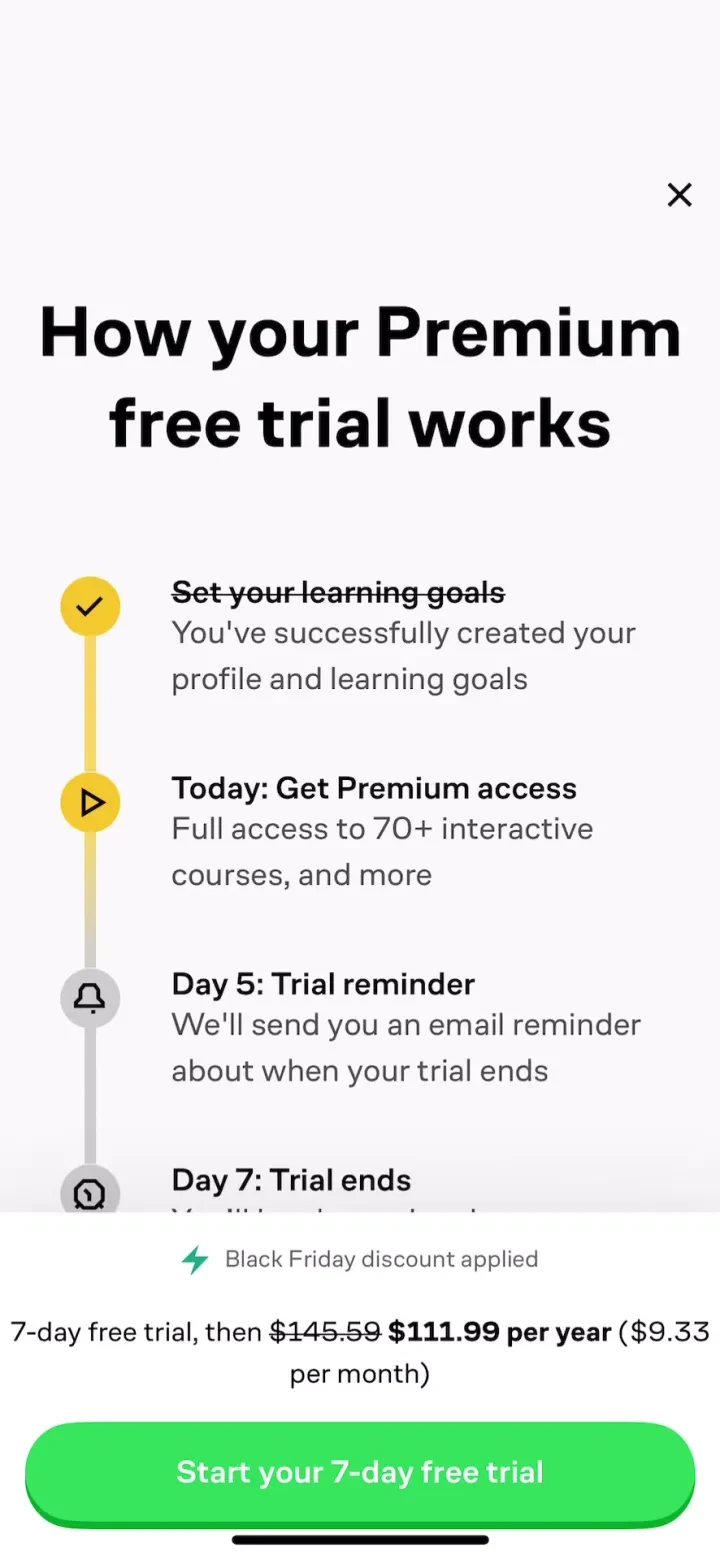Brilliant: Learn Math & Coding paywall screenshot