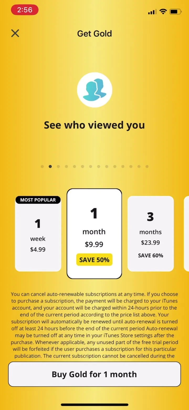 Bumpy – International Dating paywall screenshot