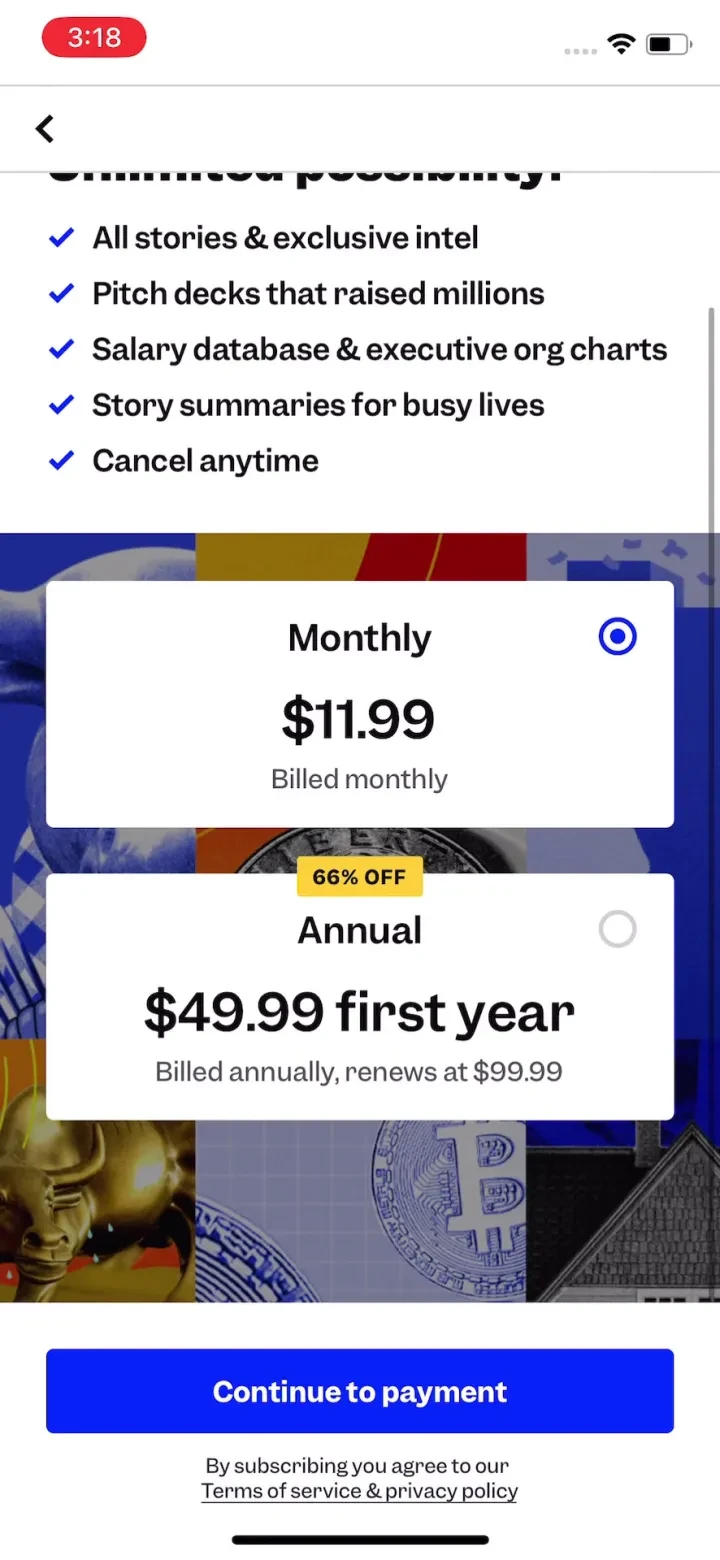 Business Insider: News & more paywall screenshot