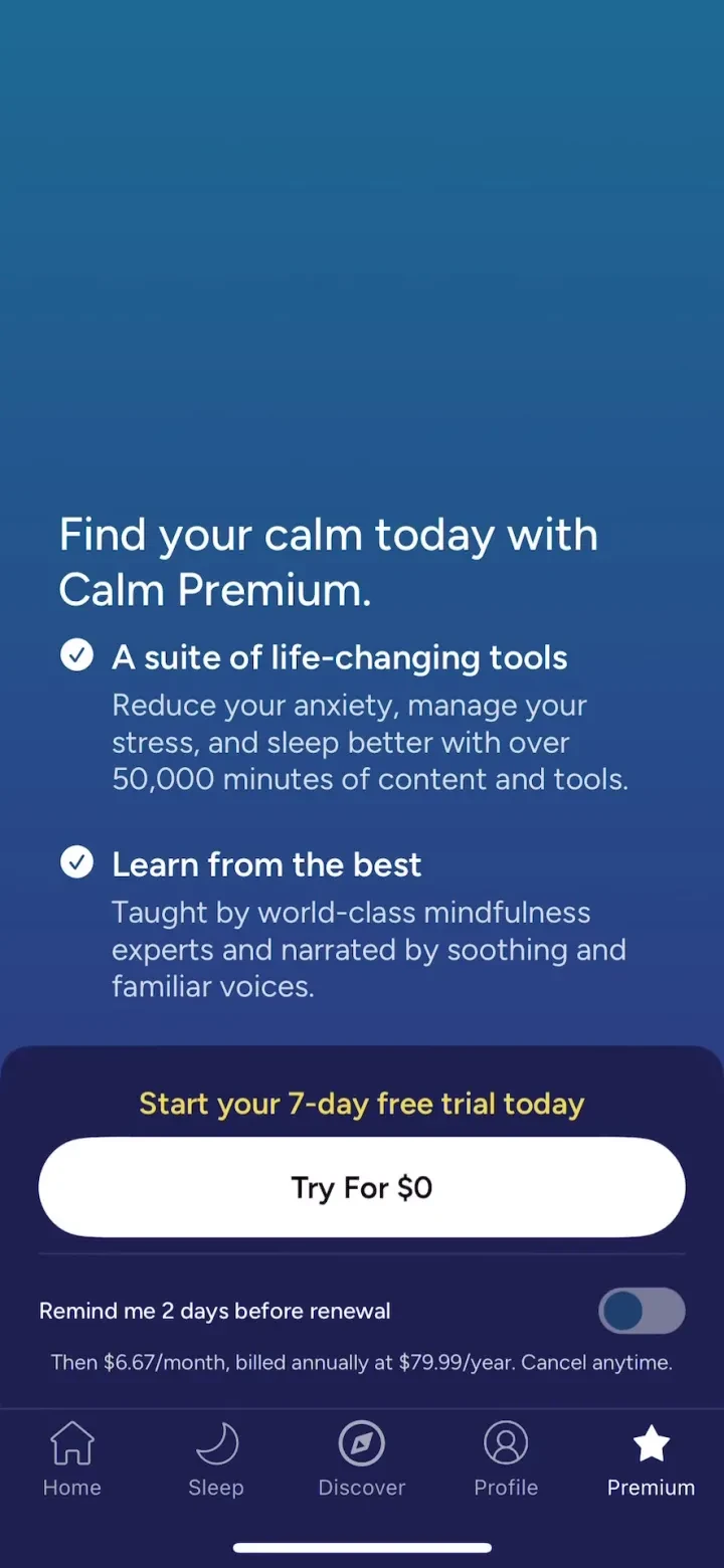 Calm screenshot 4