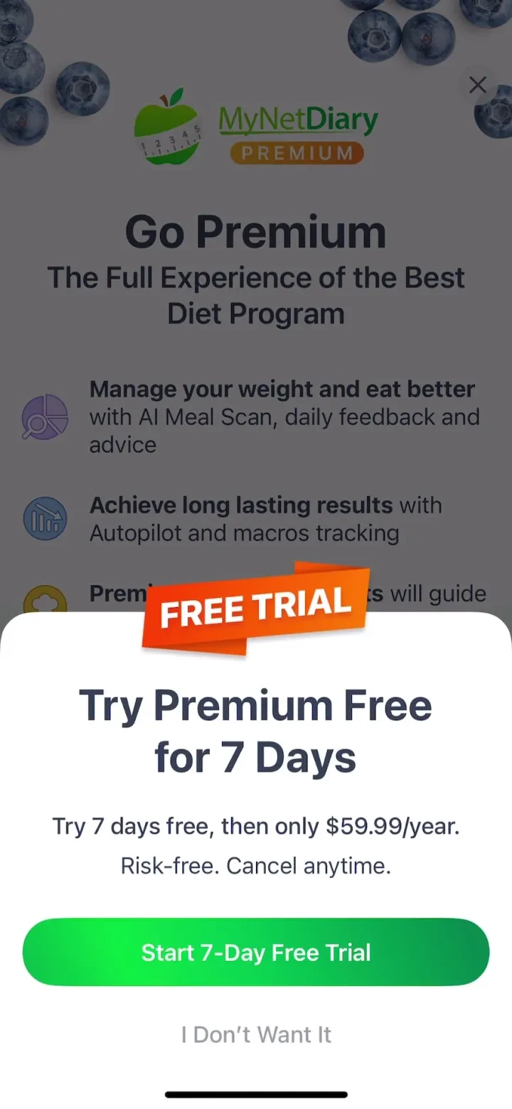 Calorie Counter - MyNetDiary screenshot 3