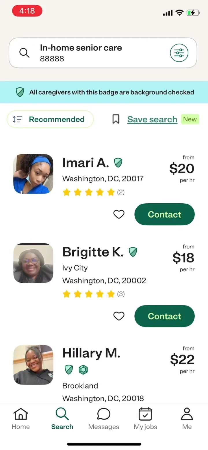 Care.com: Hire Caregivers paywall screenshot