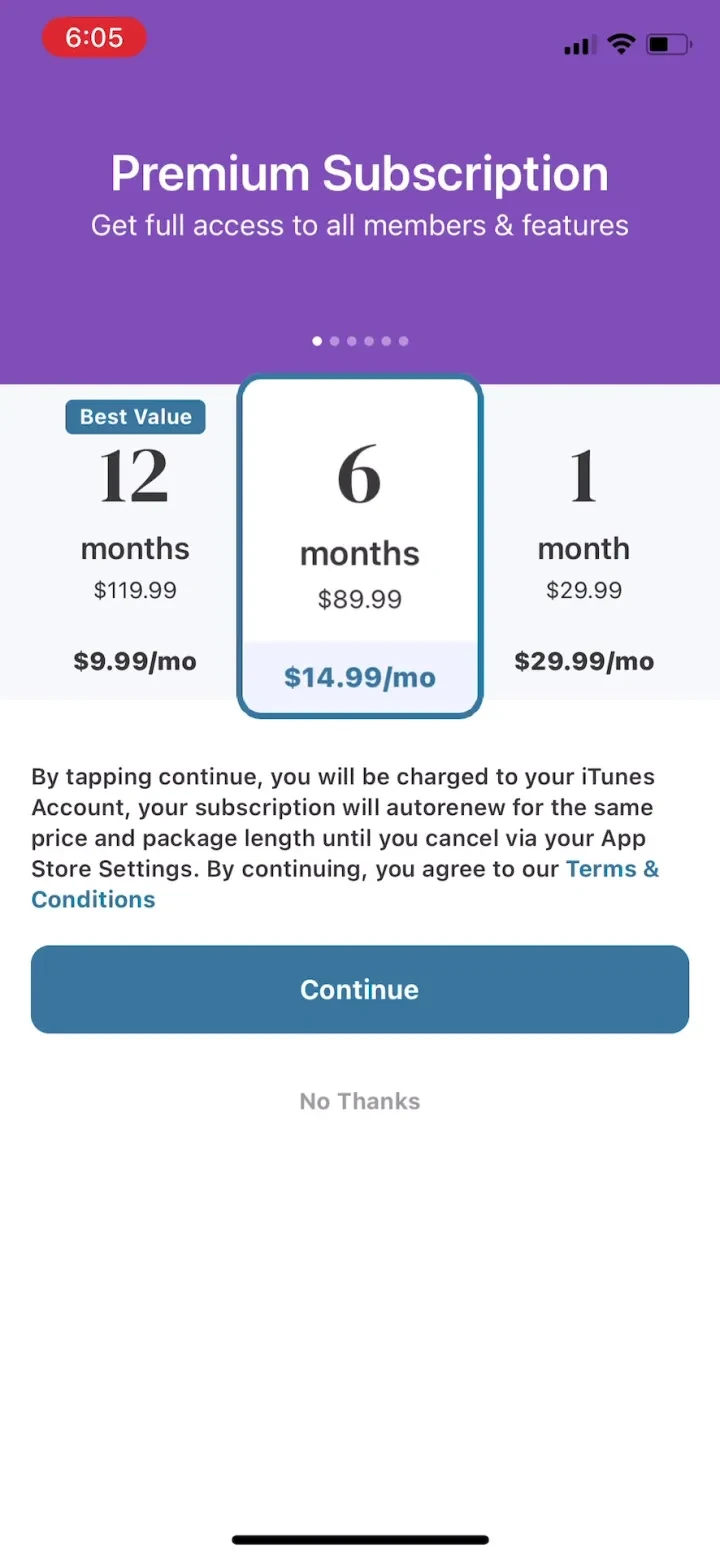 CatholicMatch Dating App paywall screenshot