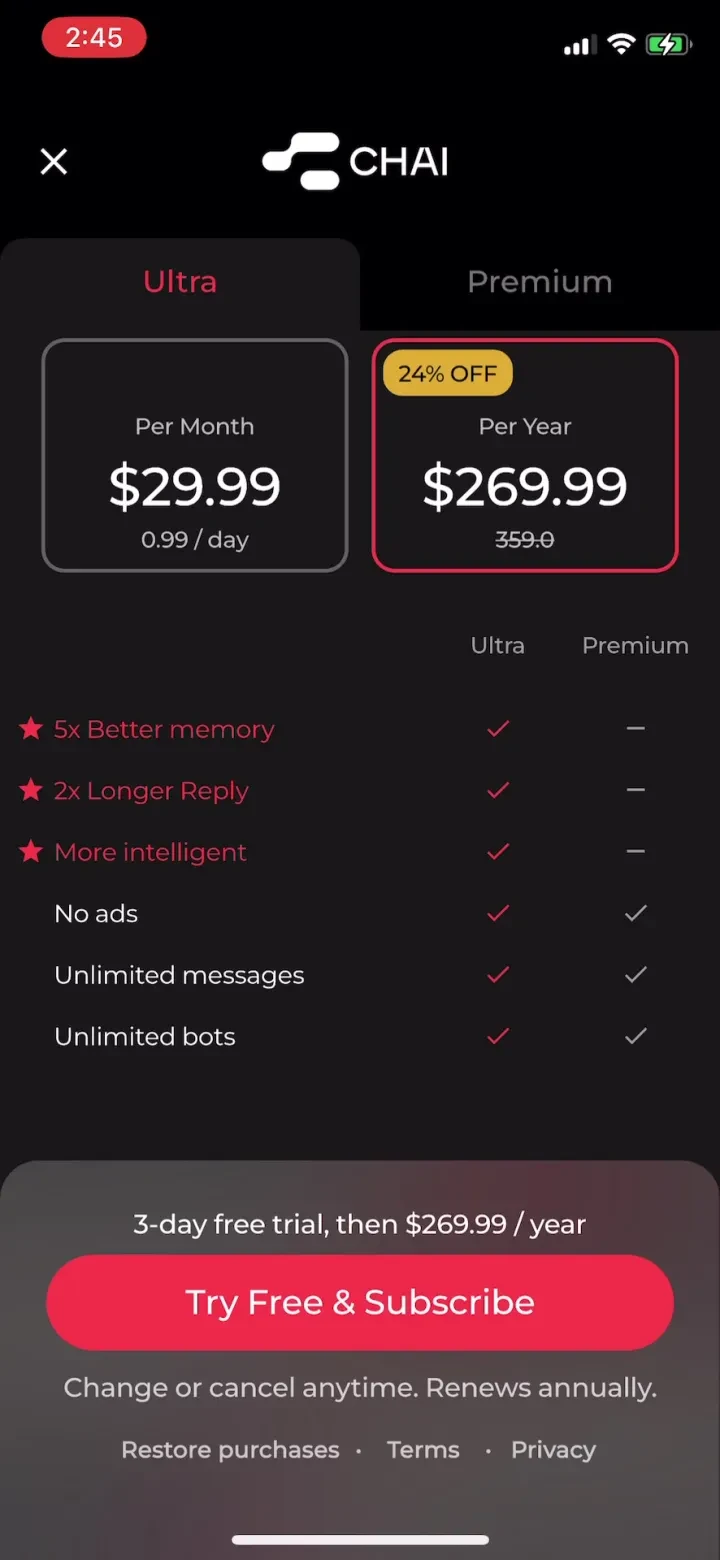 CHAI: Social AI Platform- Chat screenshot 3