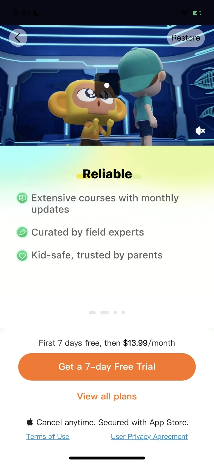 Cretapedia: Science Learning paywall screenshot