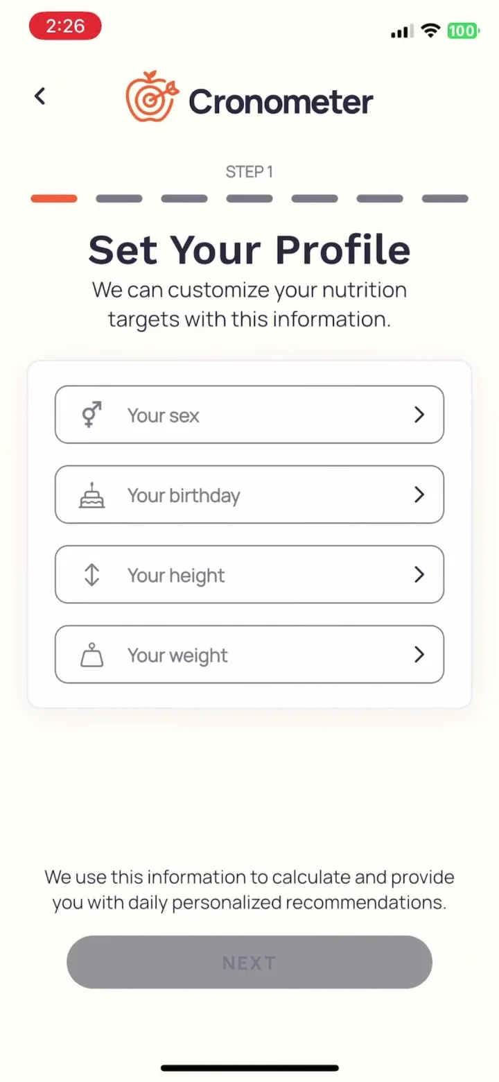 Cronometer: Calorie Counter screenshot 4
