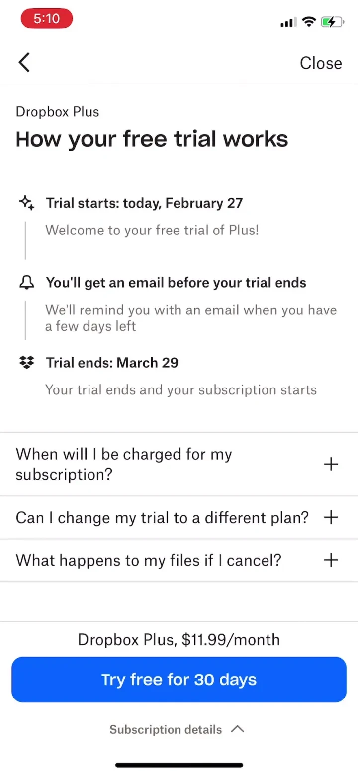 Dropbox: Cloud Storage Backup screenshot 4
