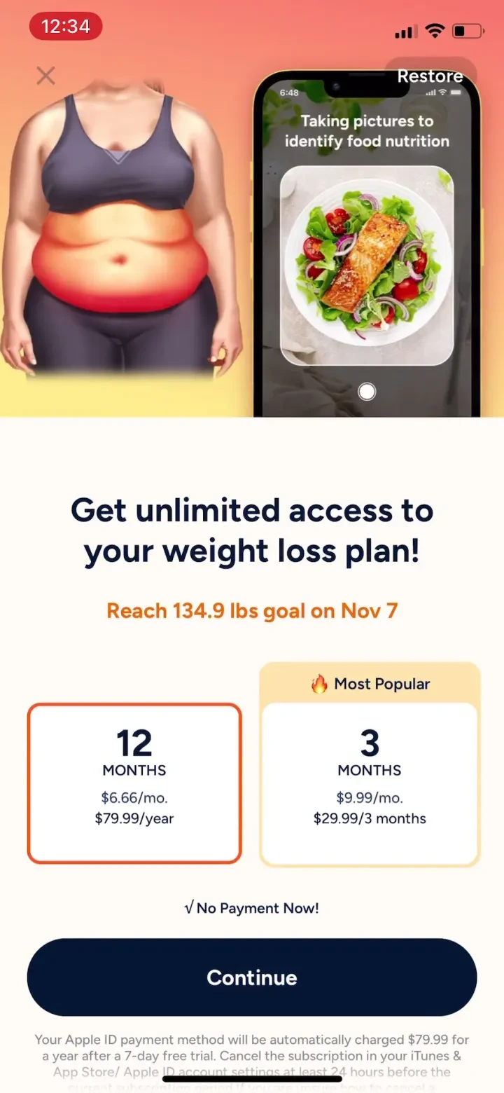 Eato®: Calorie Tracker paywall screenshot