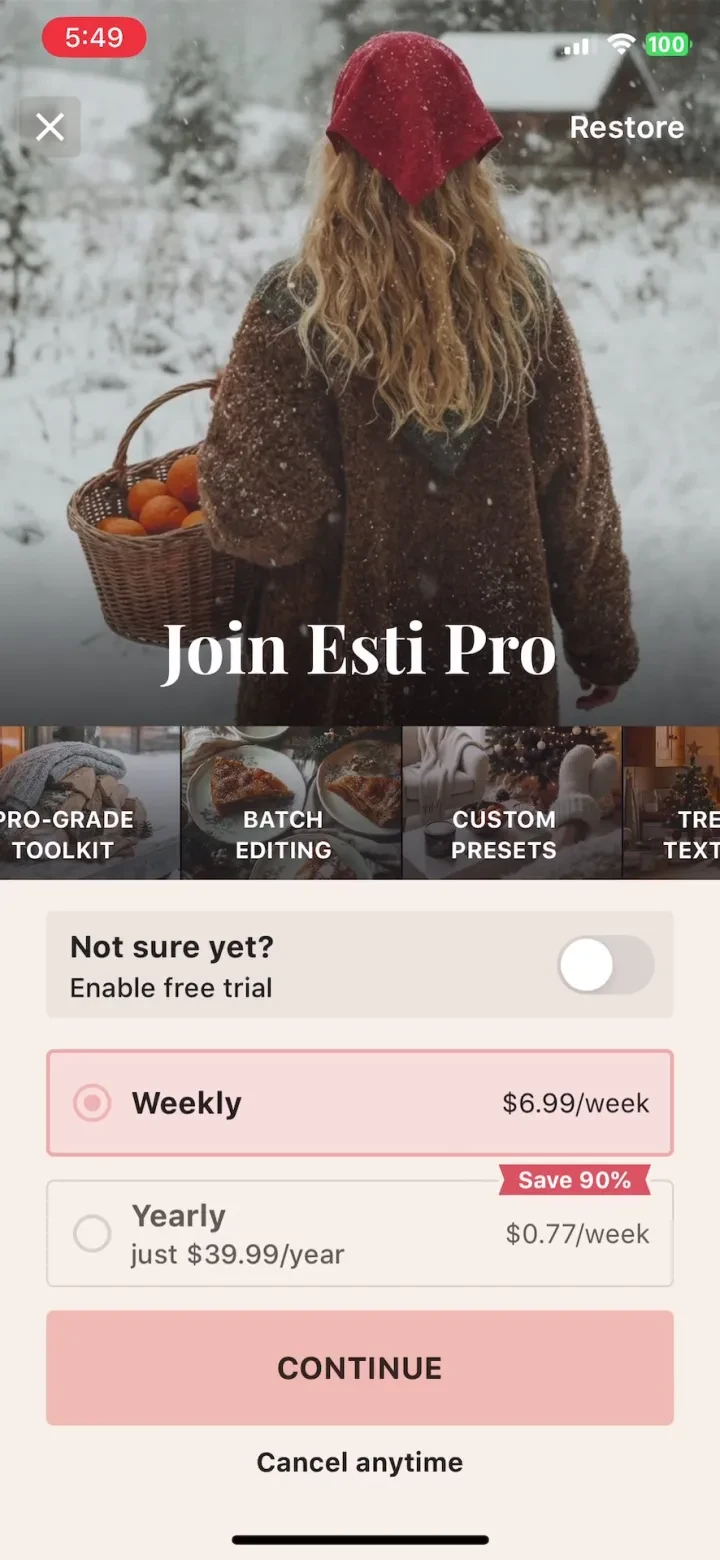 Esti: Aesthetic Photo Editor screenshot 4
