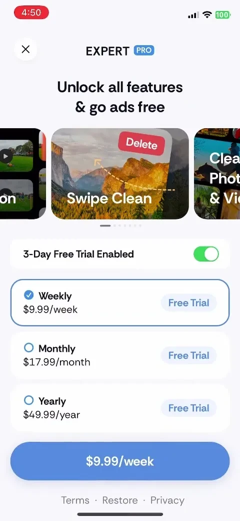 Expert Cleaner - Clean Storage paywall screenshot