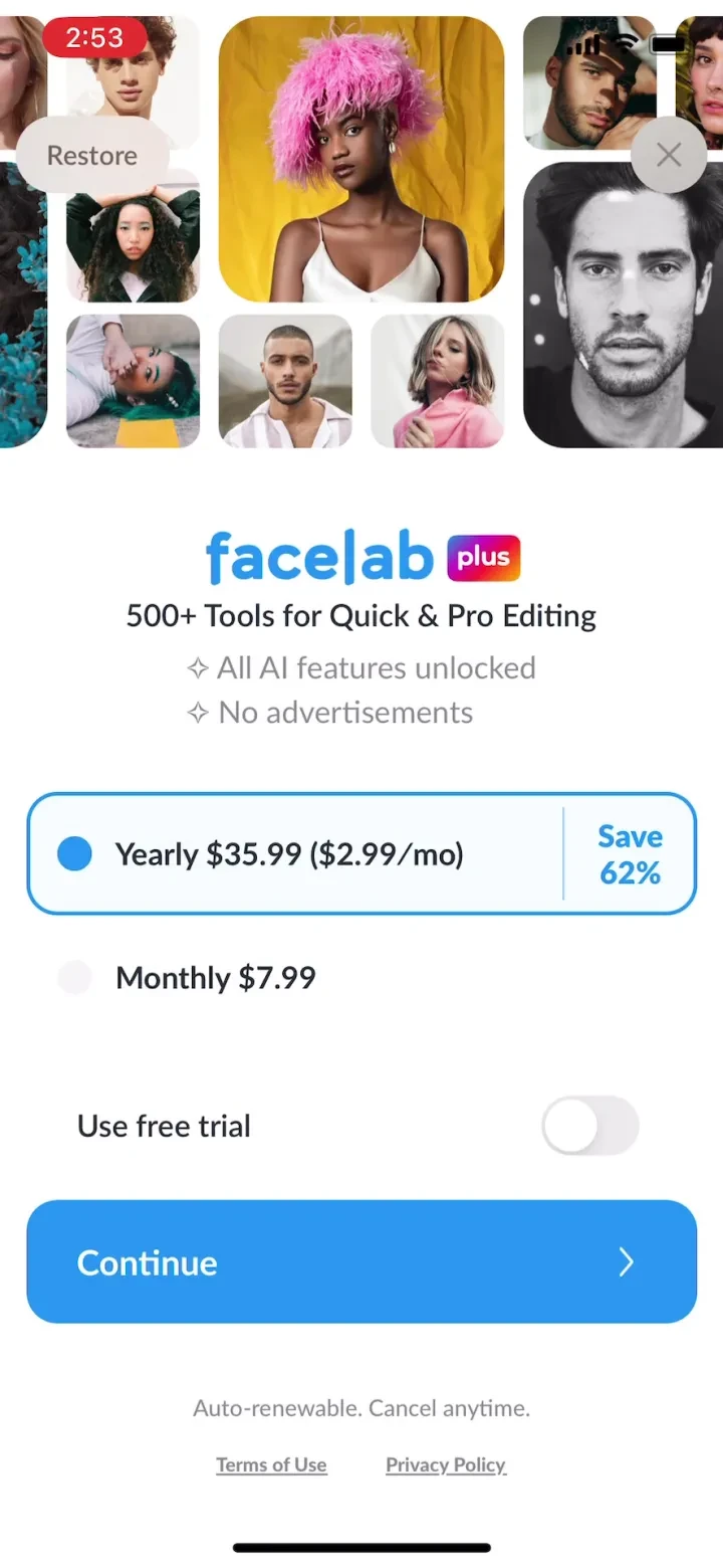 Facelab: Face &amp; Body Editor screenshot 3