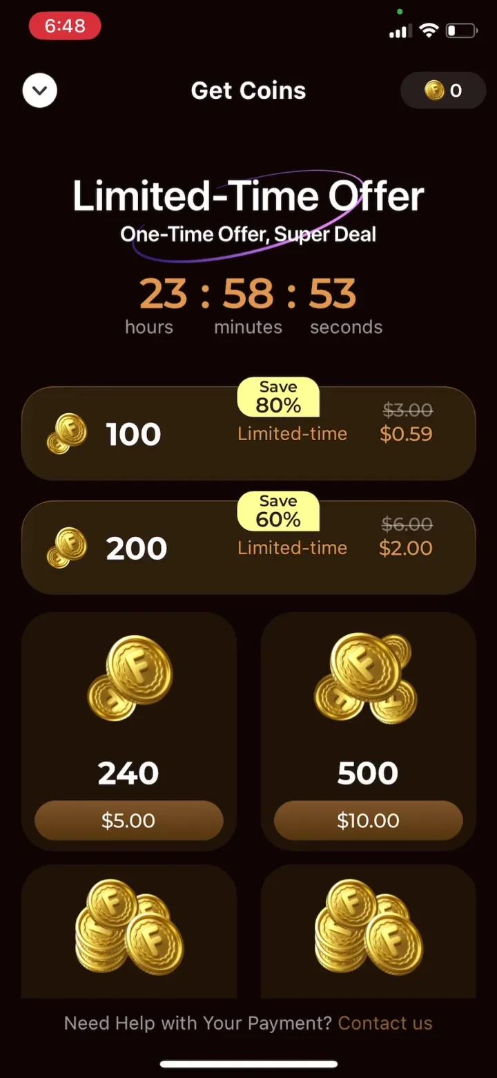 Fachat: Chat & Community paywall screenshot