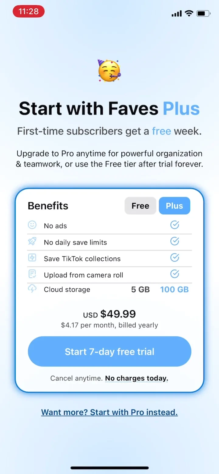 Faves - cloud video storage screenshot 3