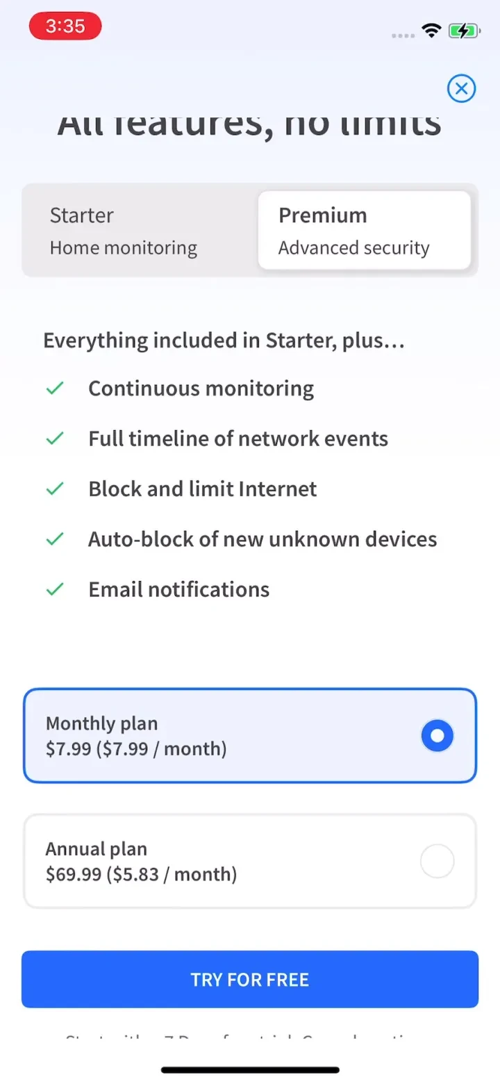 Fing - Network Scanner paywall screenshot