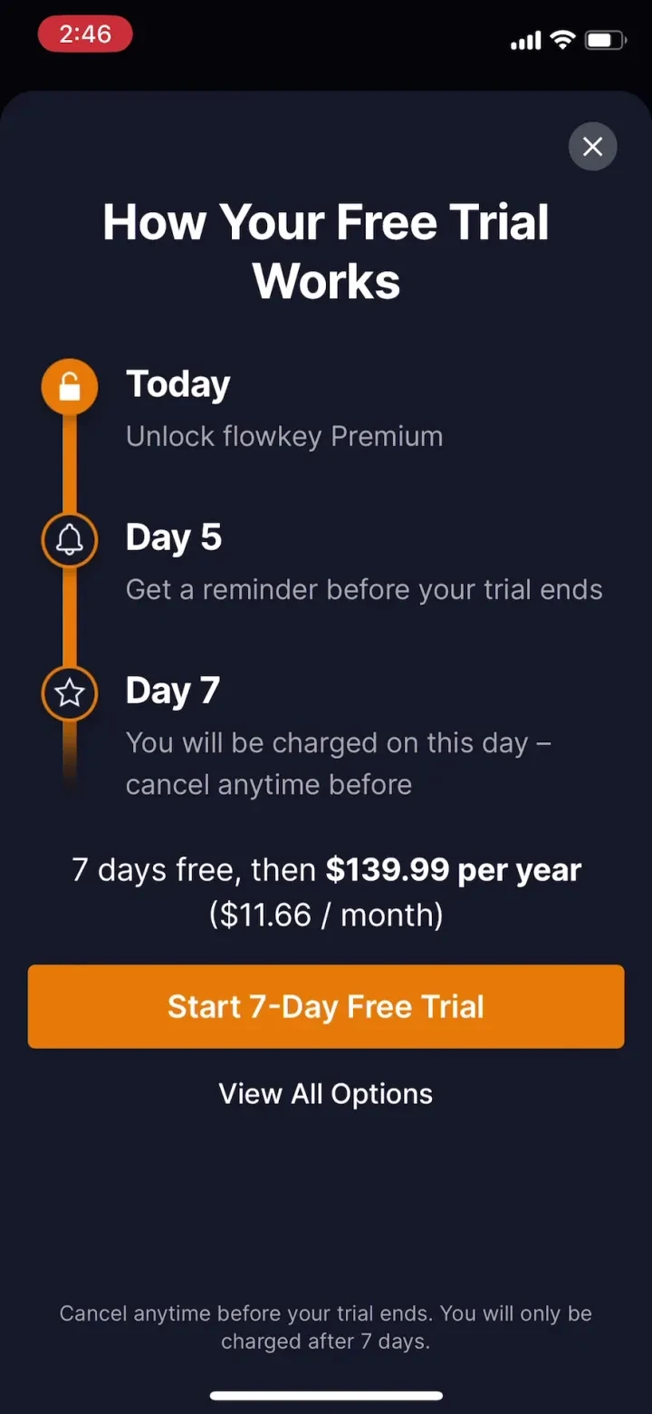 flowkey – Learn to Play Piano paywall screenshot