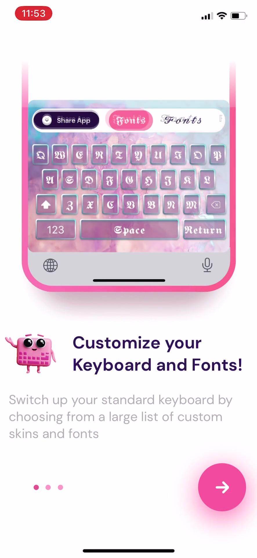 Fonts: Keyboard &amp; Font Art screenshot 3