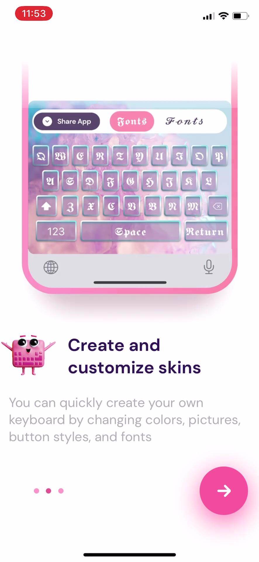 Fonts: Keyboard &amp; Font Art screenshot 4