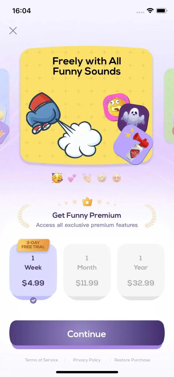 Funny Prank Sounds Video Calls paywall screenshot