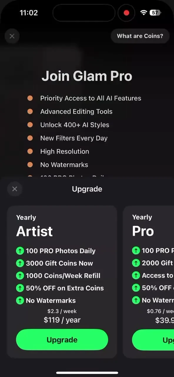 Glam AI: Video &amp; Photo Editor screenshot 3