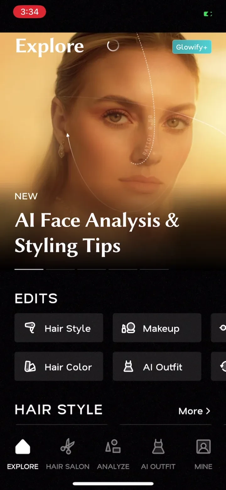 Glowify - AI Hairstyle Try On screenshot 4