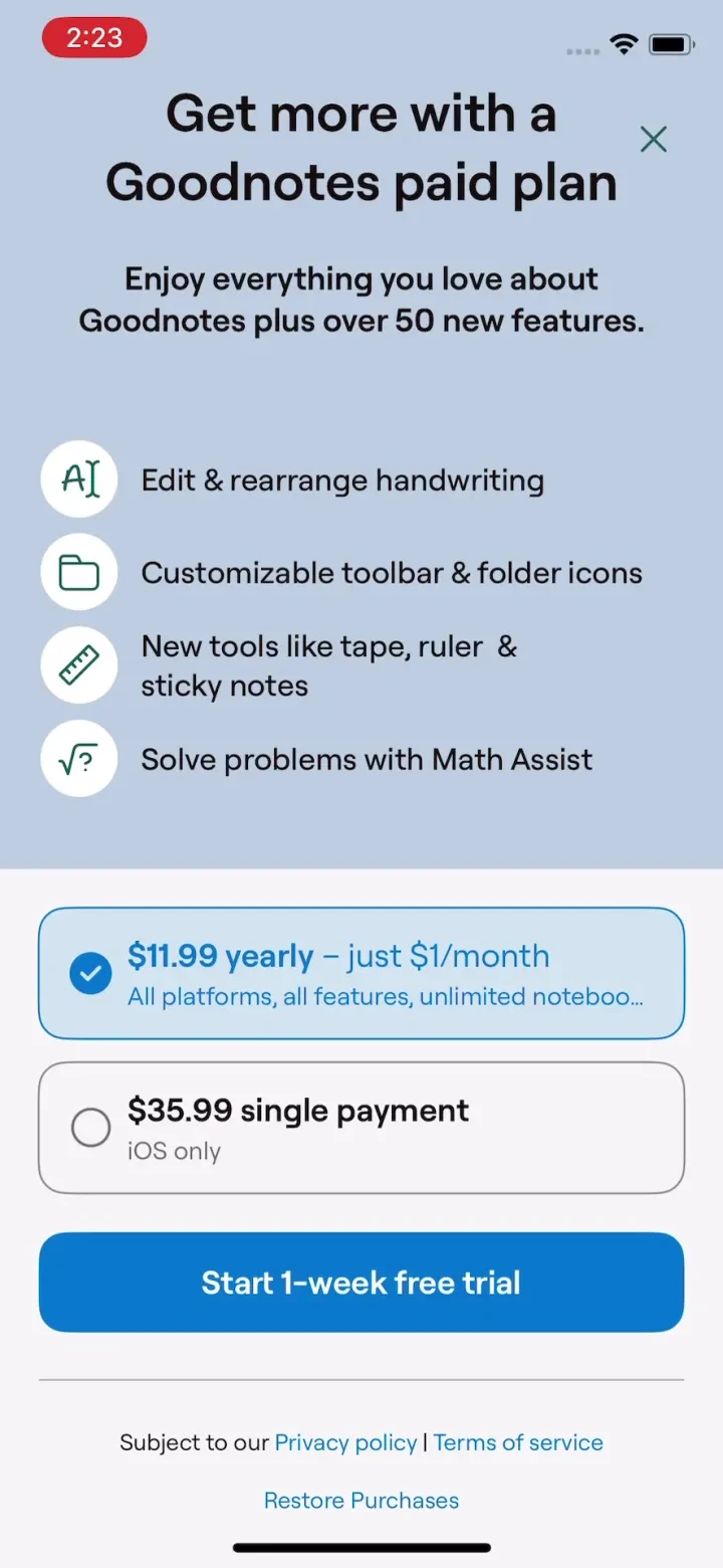 Goodnotes: AI Notes, Docs, PDF screenshot 3