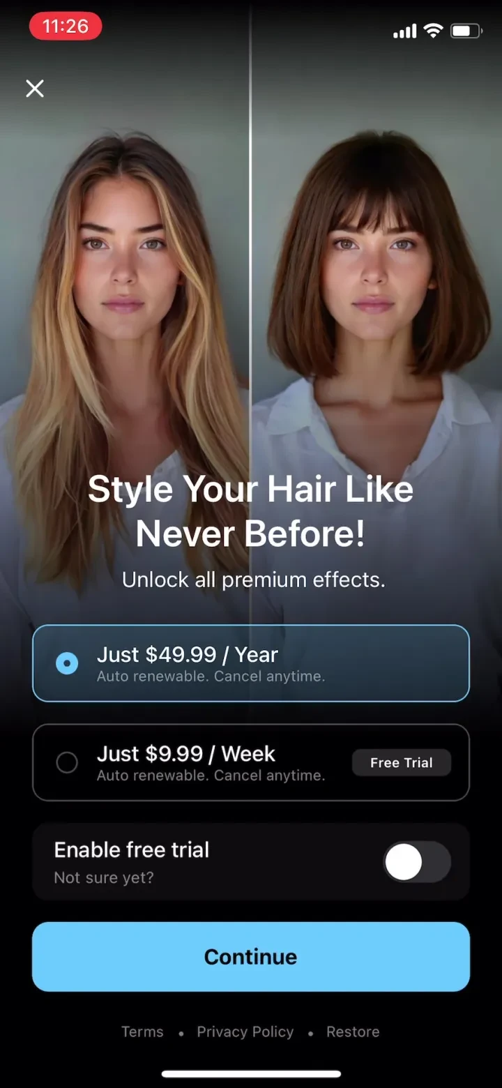 Hair AI: Hairstyle Filter, Cut screenshot 3