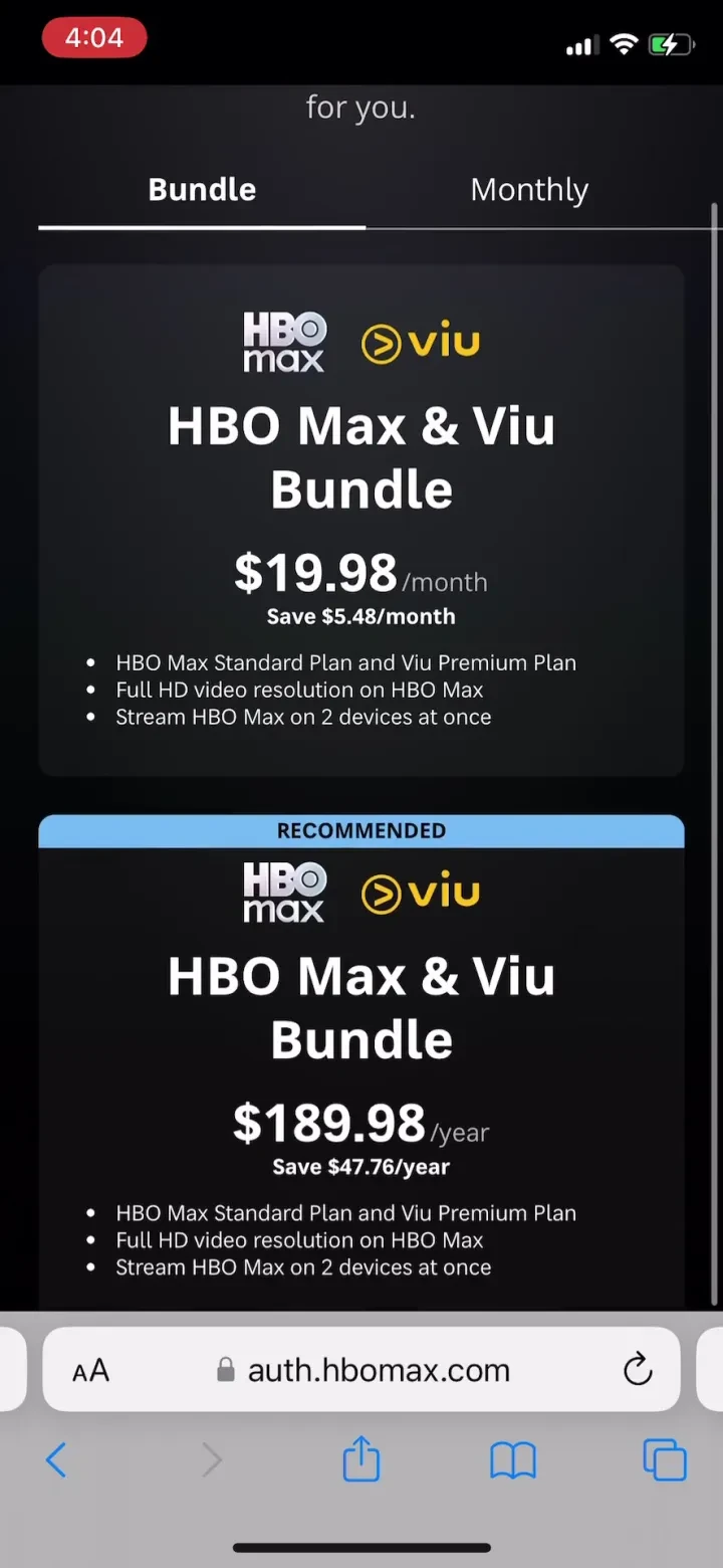HBO Max: Stream Movies & TV paywall screenshot