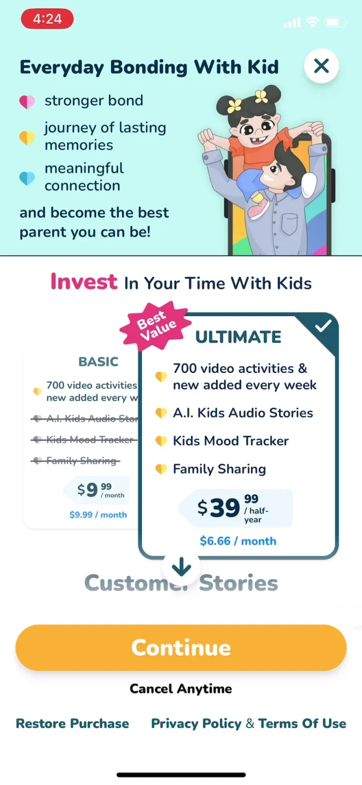 Hearty App: Everyday Bonding paywall screenshot