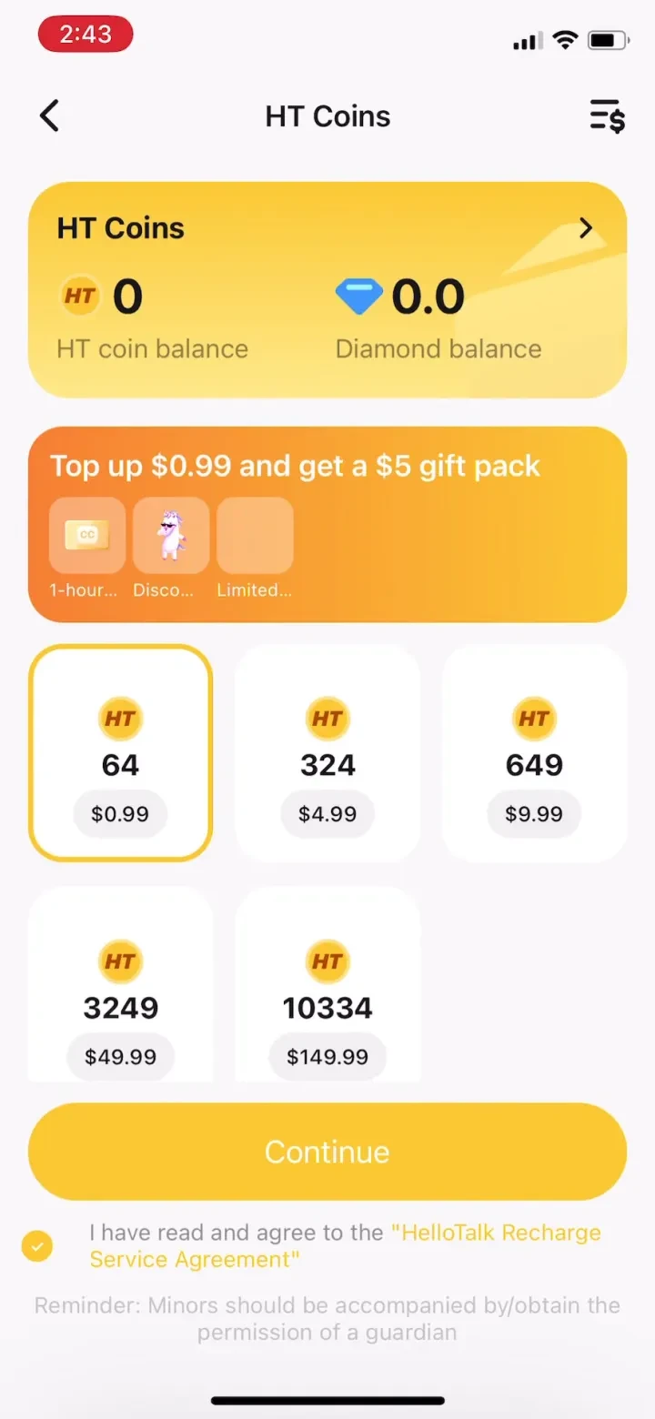HelloTalk - Language Learning paywall screenshot