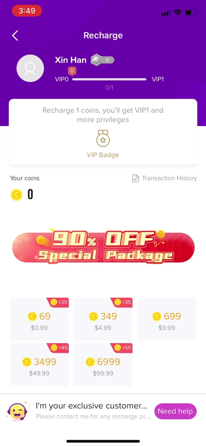 HilYal Live:Stream and Friends paywall screenshot
