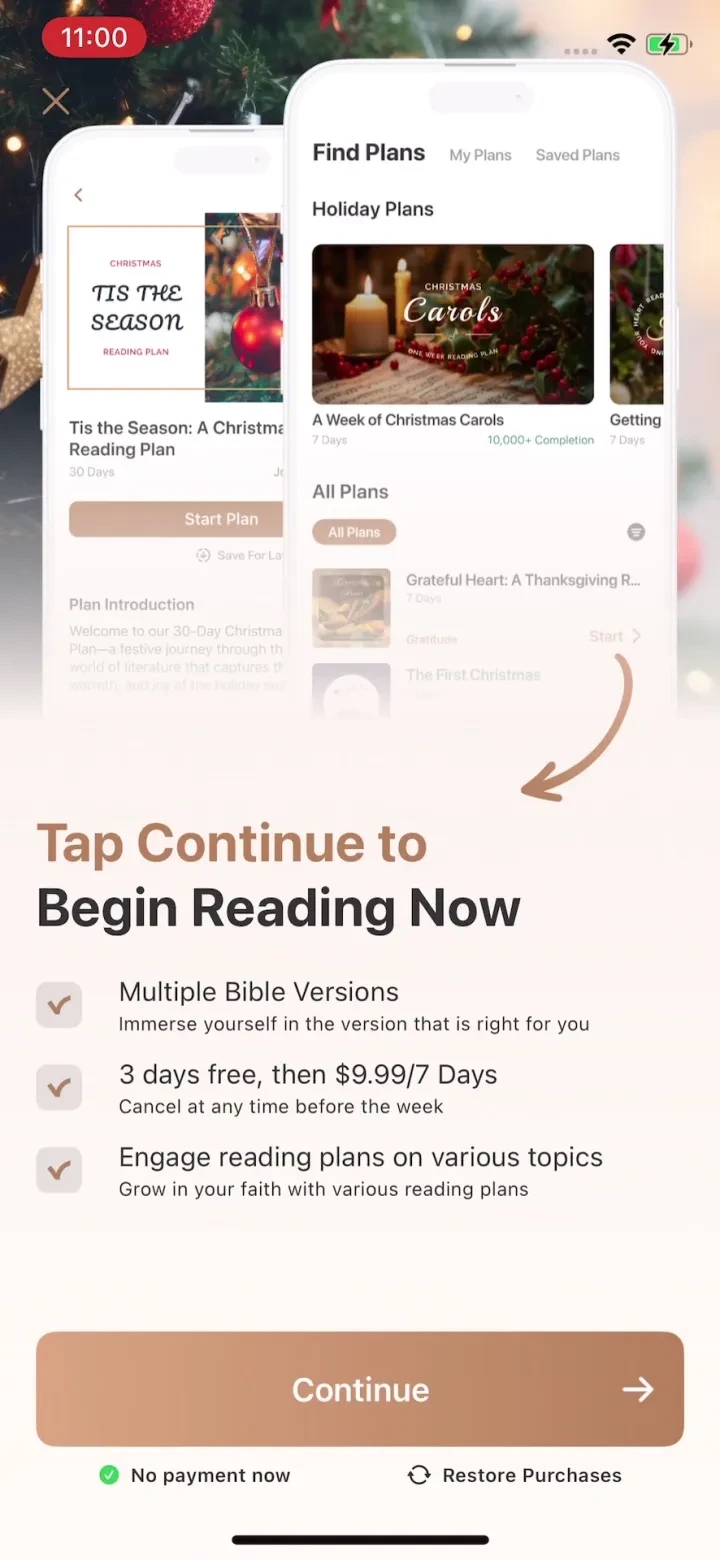 Holy Bible † Study God's Word paywall screenshot