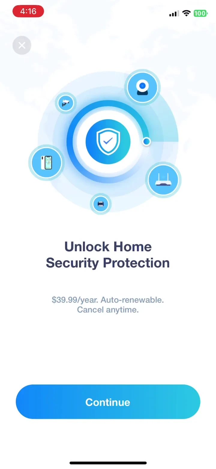 Home Security - Camera Scanner paywall screenshot