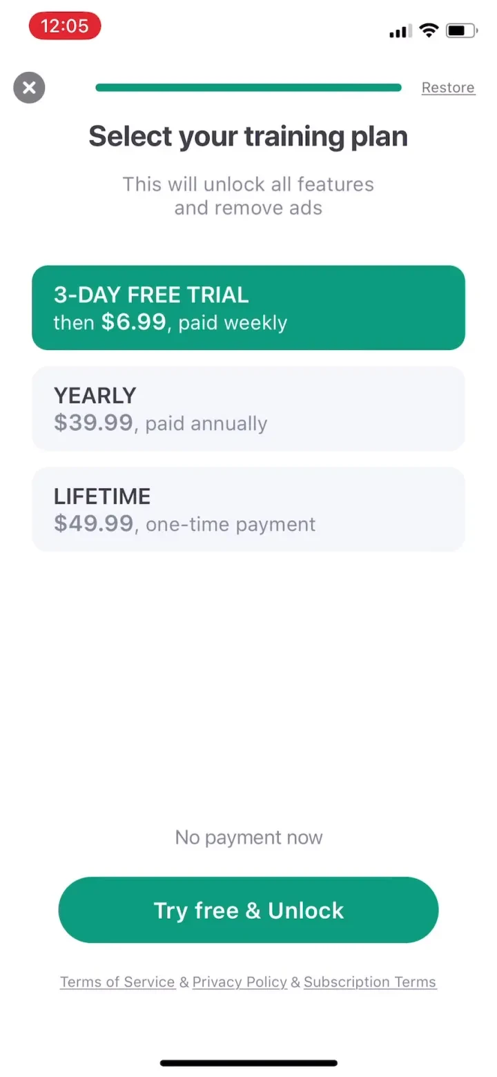 Impulse - Brain Training paywall screenshot