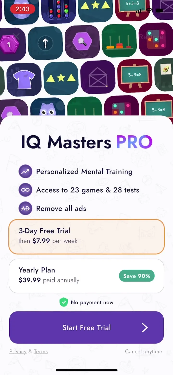 IQ Masters: Brain Games, Tests screenshot 4