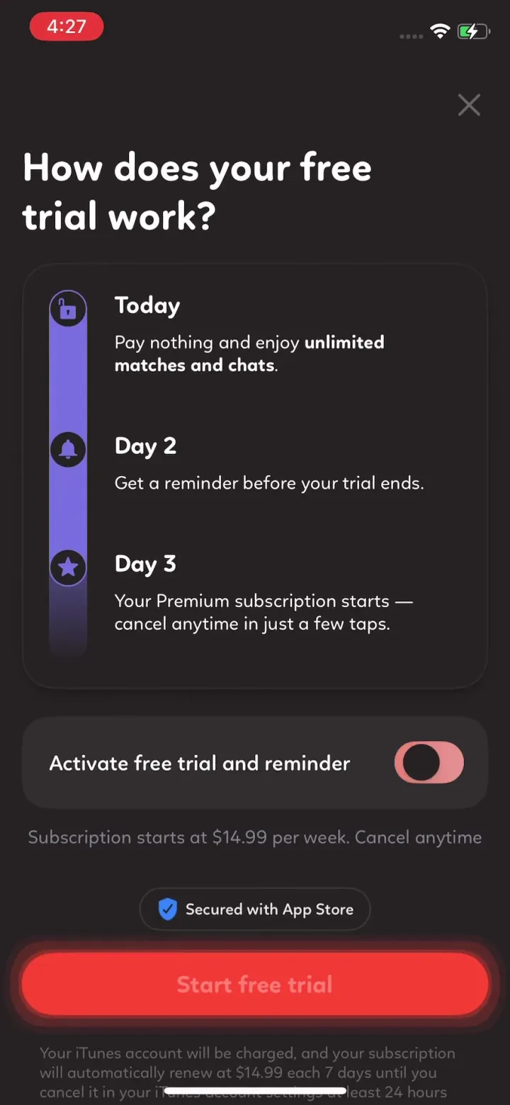 Kismia - Dating App & Chat paywall screenshot