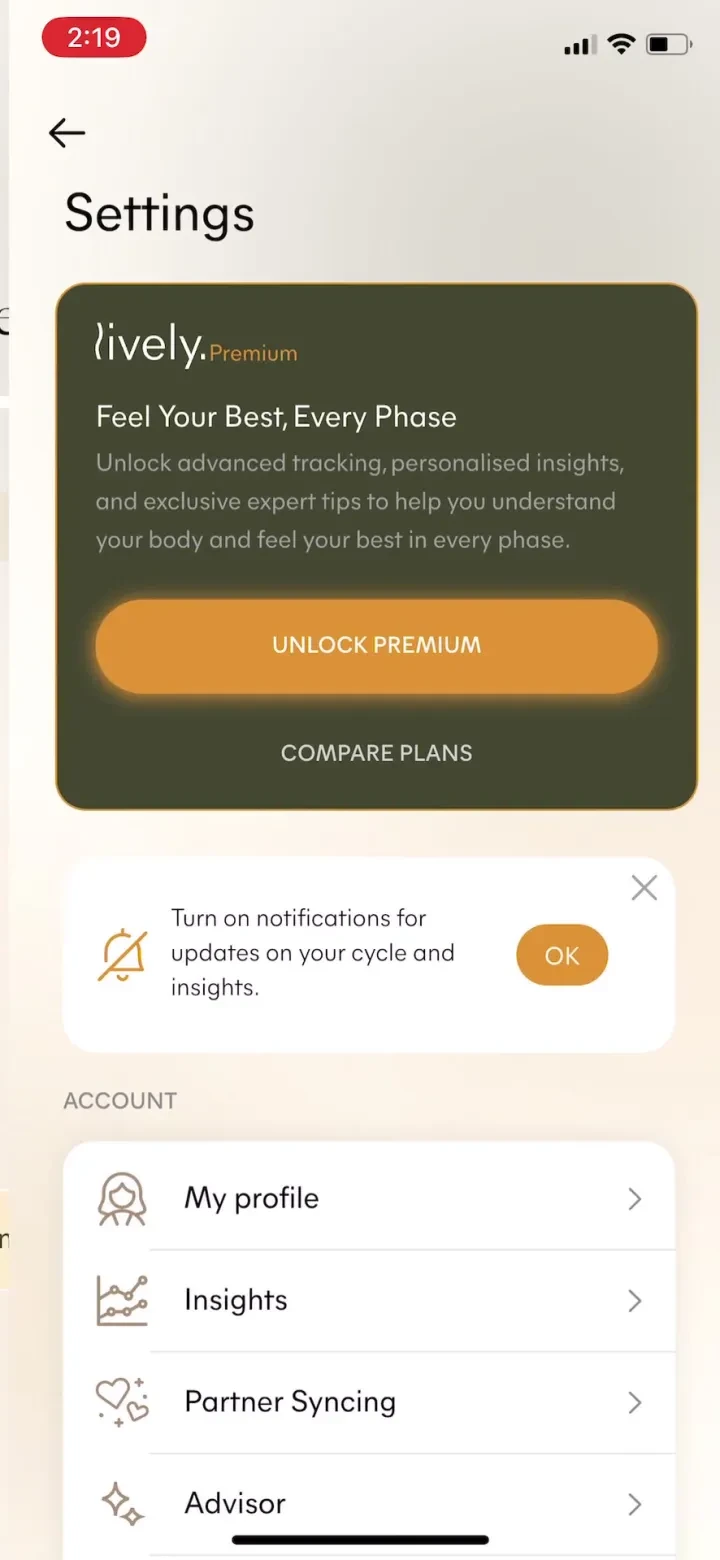 Lively - Period Tracker, Cycle screenshot 4
