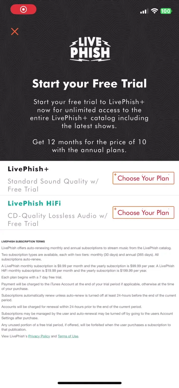 LivePhish screenshot 4