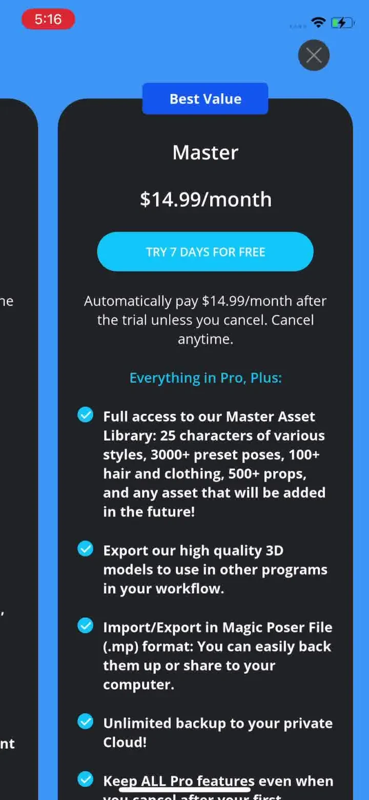 Magic Poser - Art Pose Tool paywall screenshot