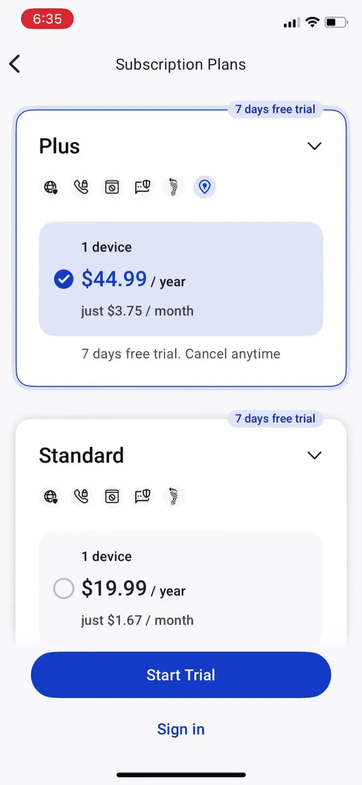 Malwarebytes - Mobile Security paywall screenshot