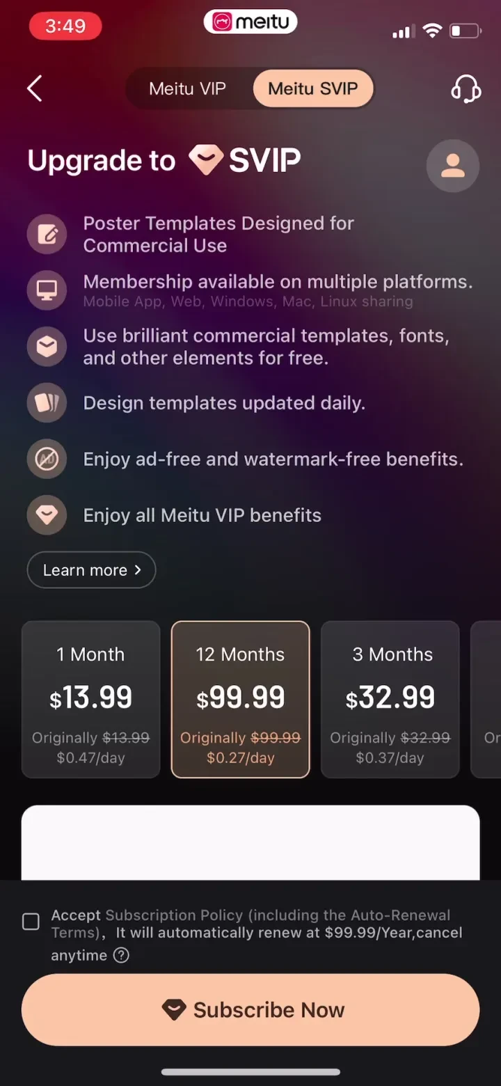 Meitu AI Photo &amp; Video Editor screenshot 3