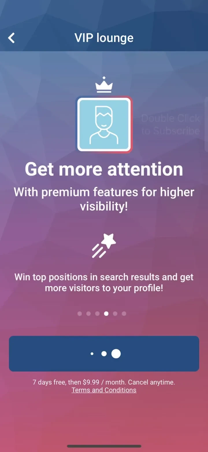 Minichat – video chat, texting paywall screenshot