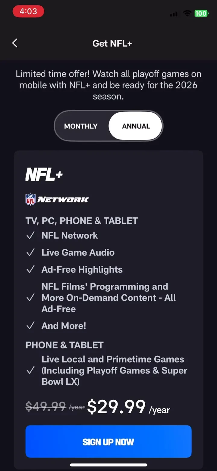 NFL screenshot 3